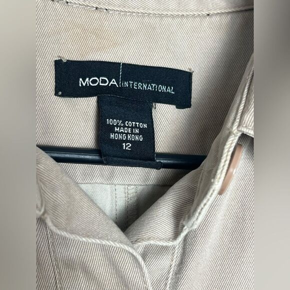 Vintage 100% Cotton Button Down Moda Cargo Utility Half Sleeve MIDI Dress 12 - Picture 7 of 11
